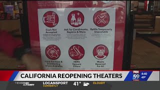 When will movie theaters reopen in california