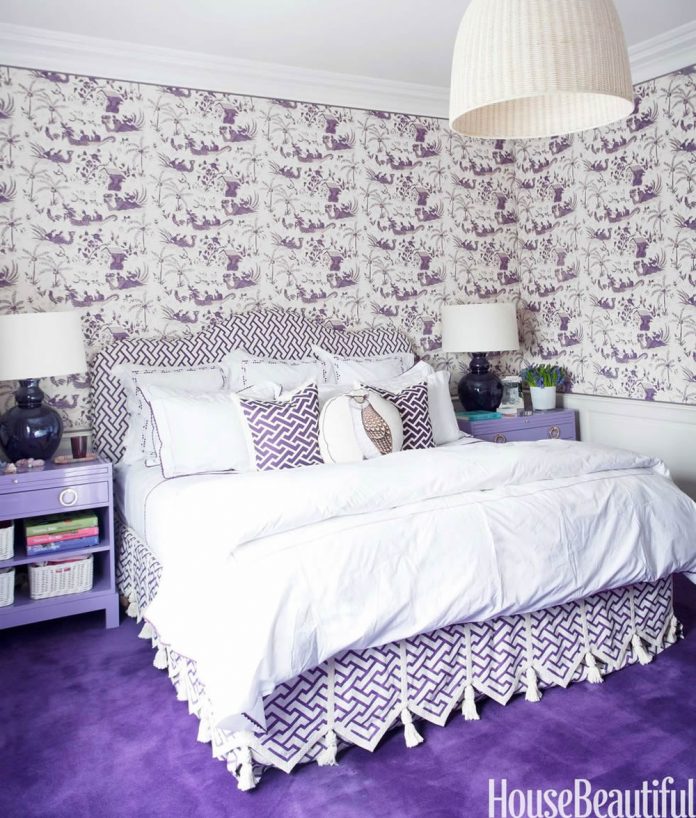 Phòng ngủ đẹp màu tím